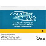 ZADITEN ophtha sine Augentr.Einzeldosispipetten 20 St (артикул 1478293) 